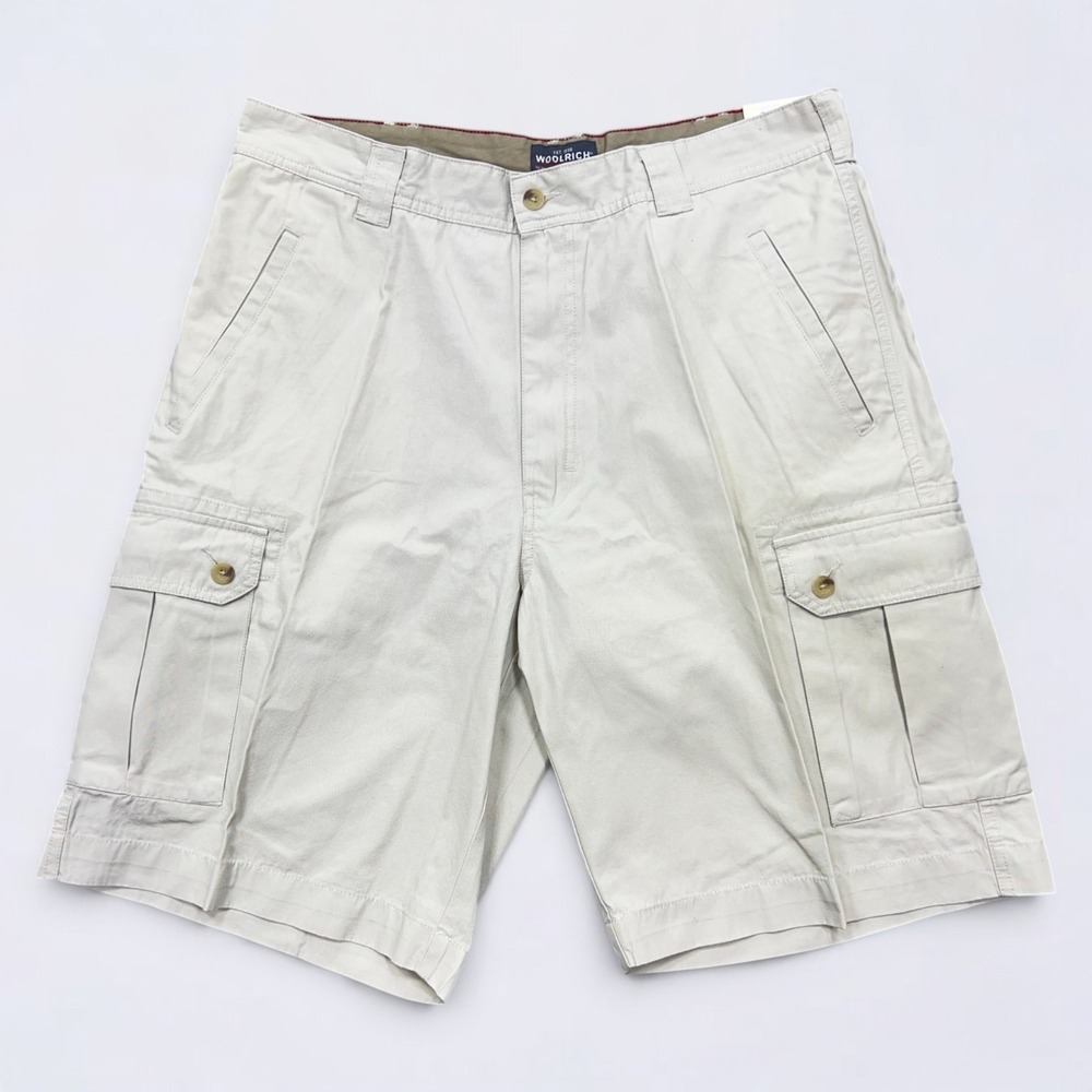 Woolrich Cargo Shorts Men's 36 Beige Stone Division Cotton 6-Pocket Outdoor NWT